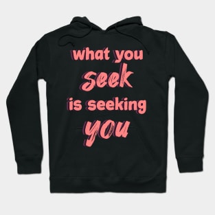 what you seek is seeking you Hoodie